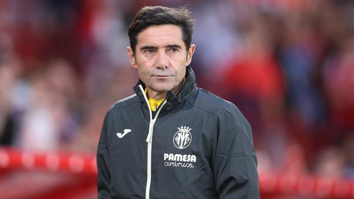 Villarreal boss Marcelino looks on during the game